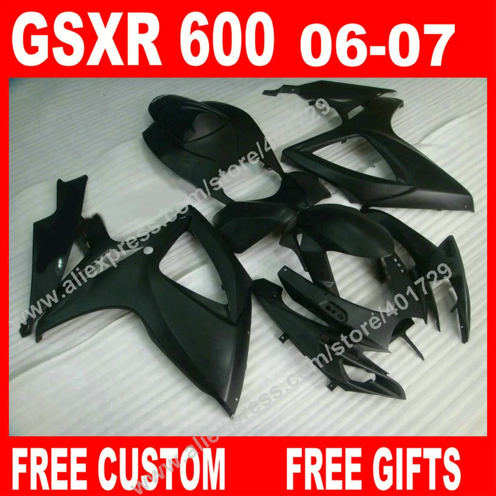 Free custom Fairings for 2006 2007 SUZUKI GSXR 600 750 popular all flat black K6 BACARDI GSXR600 GSXR750 set 7 gifts SC73
Free custom Fairings for 2006 2007 SUZUKI GSXR 600 750 popular all flat black K6 BACARDI GSXR600 GSXR750 set 7 gifts SC73