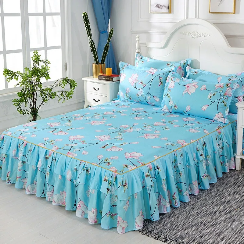 3PCS Bed Skirt Flower Printed Fitted Sheet Cover Home Graceful Bedspread Bed Linens Bedroom Decor Mattress Cover Pillowcase
3PCS Bed Skirt Flower Printed Fitted Sheet Cover Home Graceful Bedspread Bed Linens Bedroom Decor Mattress Cover Pillowcase