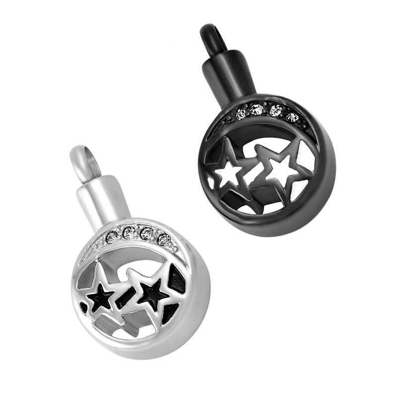 IJD9624 Stainless Steel Cremation Necklace for Ashes Urn Black Pentagram Inlay Crystal Round Keepsake Memorial Jewelry
IJD9624 Stainless Steel Cremation Necklace for Ashes Urn Black Pentagram Inlay Crystal Round Keepsake Memorial Jewelry