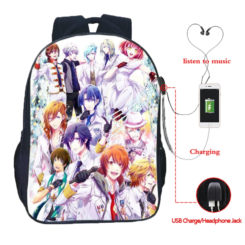 Uta No Prince Sama USB Charge School Bag Backpacks Casual USB Charging Rucksack Students Boys Girls Backpack
Uta No Prince Sama USB Charge School Bag Backpacks Casual USB Charging Rucksack Students Boys Girls Backpack