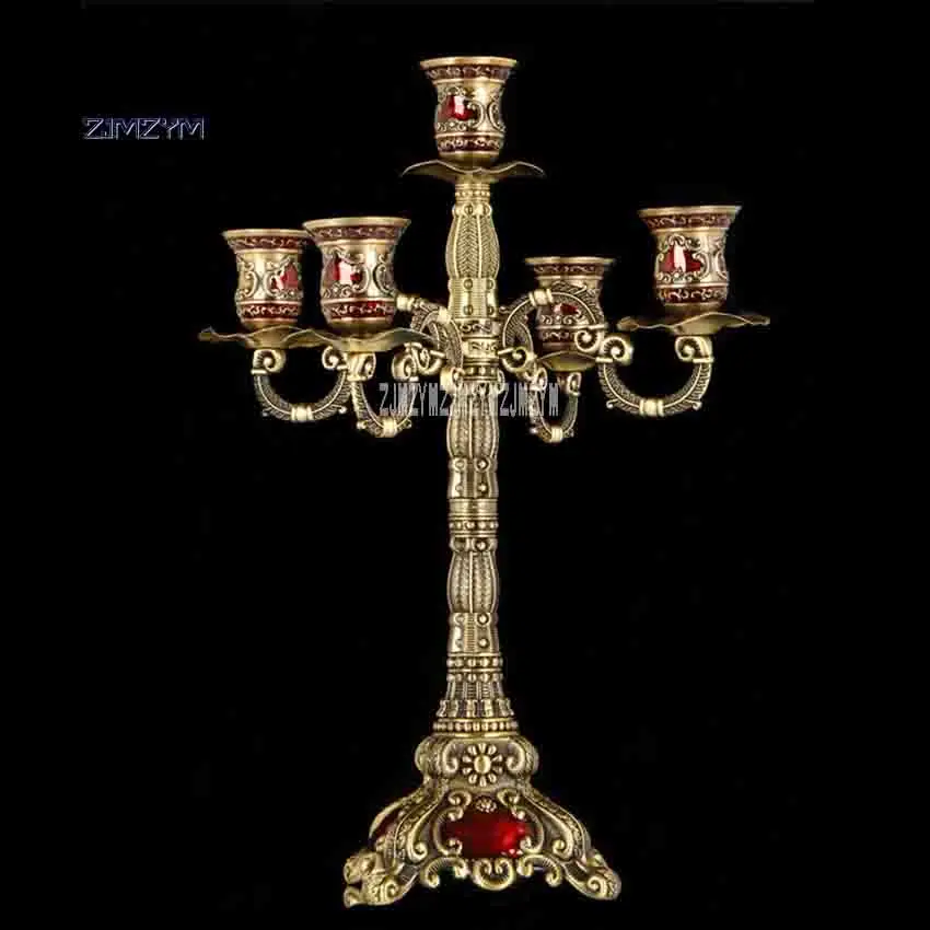 European Retro Luxury Alloy Five Head Bronze Decoration Candlestick Wedding Home Candlelight Dinner Decoration Hot Sale
European Retro Luxury Alloy Five Head Bronze Decoration Candlestick Wedding Home Candlelight Dinner Decoration Hot Sale