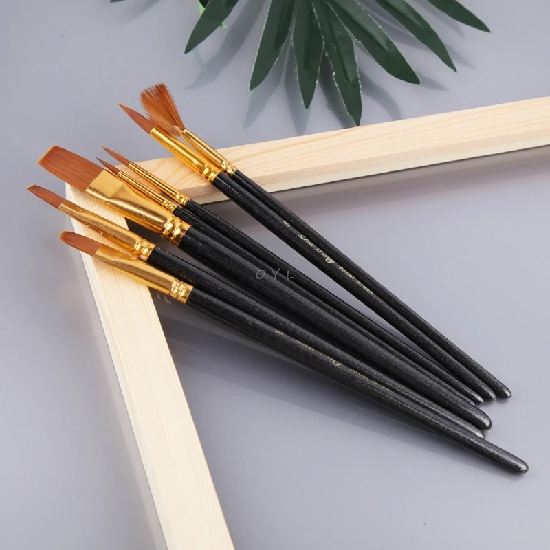 7pcs/set Different Shape Nylon Hair Paint Brushes Artist Oil Watercolor Painting Brush For Professional Art Supplies
7pcs/set Different Shape Nylon Hair Paint Brushes Artist Oil Watercolor Painting Brush For Professional Art Supplies