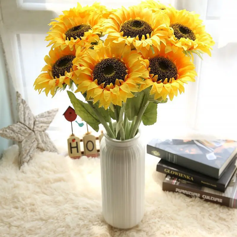 New Bouquet Vivid Artificial Sunflowers Women Wedding Party Decoration Silk Flowers Festival Home Art Decor DIY Fake Flowers
New Bouquet Vivid Artificial Sunflowers Women Wedding Party Decoration Silk Flowers Festival Home Art Decor DIY Fake Flowers