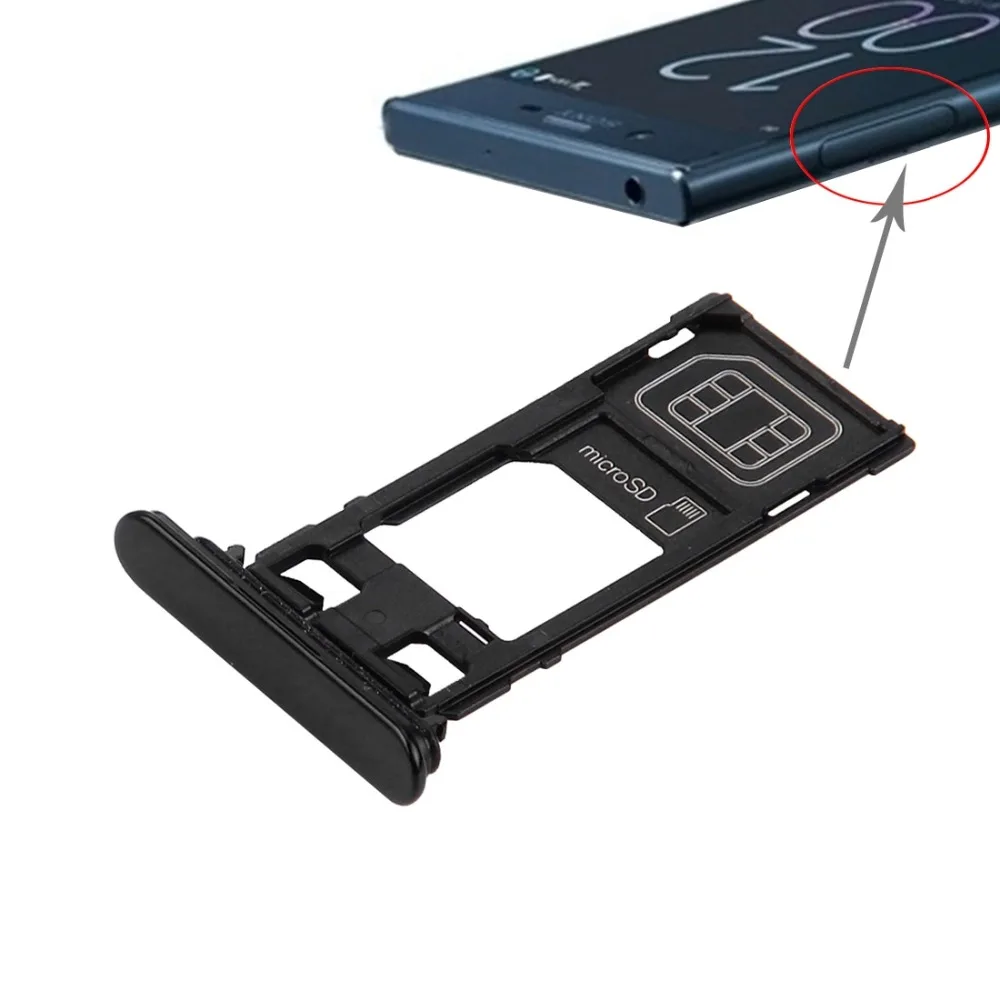Лоток для sim карты + лоток карт памяти Micro SD Sony Xperia XZ (версия одной карты)|Адаптеры SIM