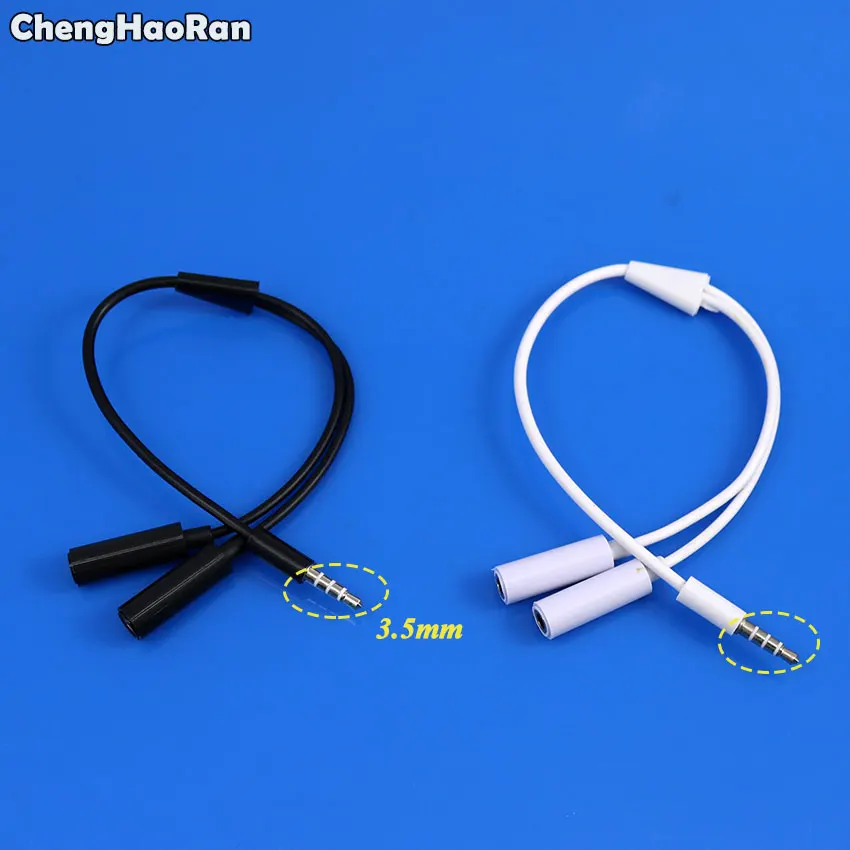 ChengHaoRan 3.5mm Jack 1 Male to 2 Female Audio Splitter Cable Adapter Microphone Mic Y Distributor Cable Cord Wire for Earphone
ChengHaoRan 3.5mm Jack 1 Male to 2 Female Audio Splitter Cable Adapter Microphone Mic Y Distributor Cable Cord Wire for Earphone