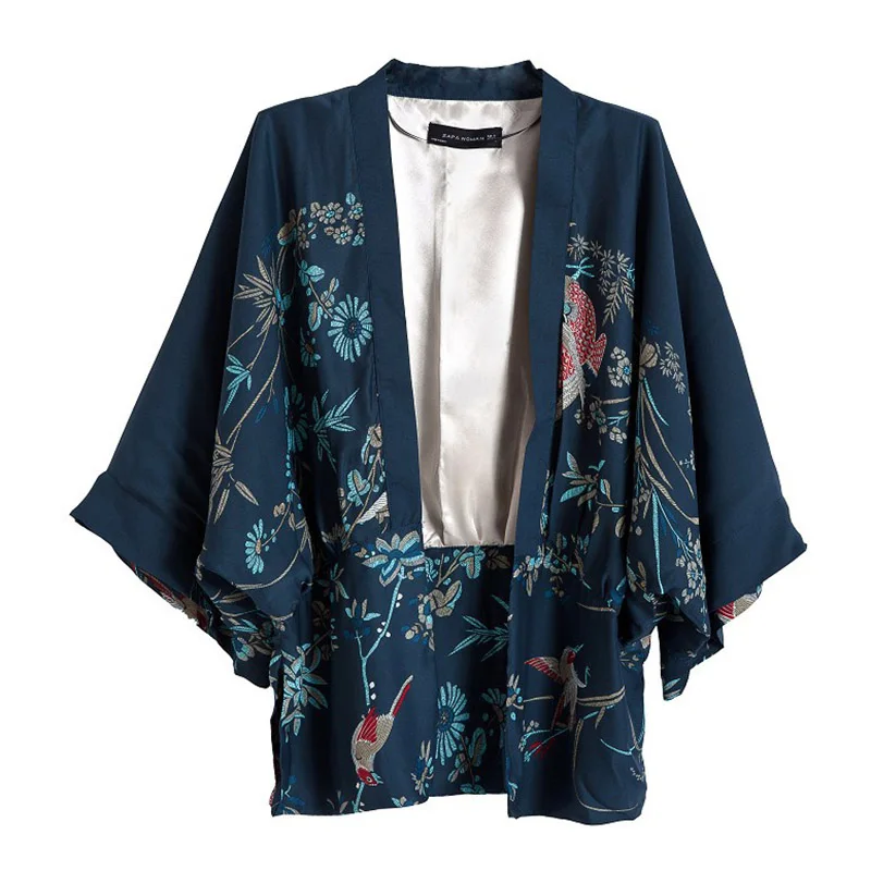 Женский кардиган кимоно в этническом стиле Повседневная Свободная винтажная