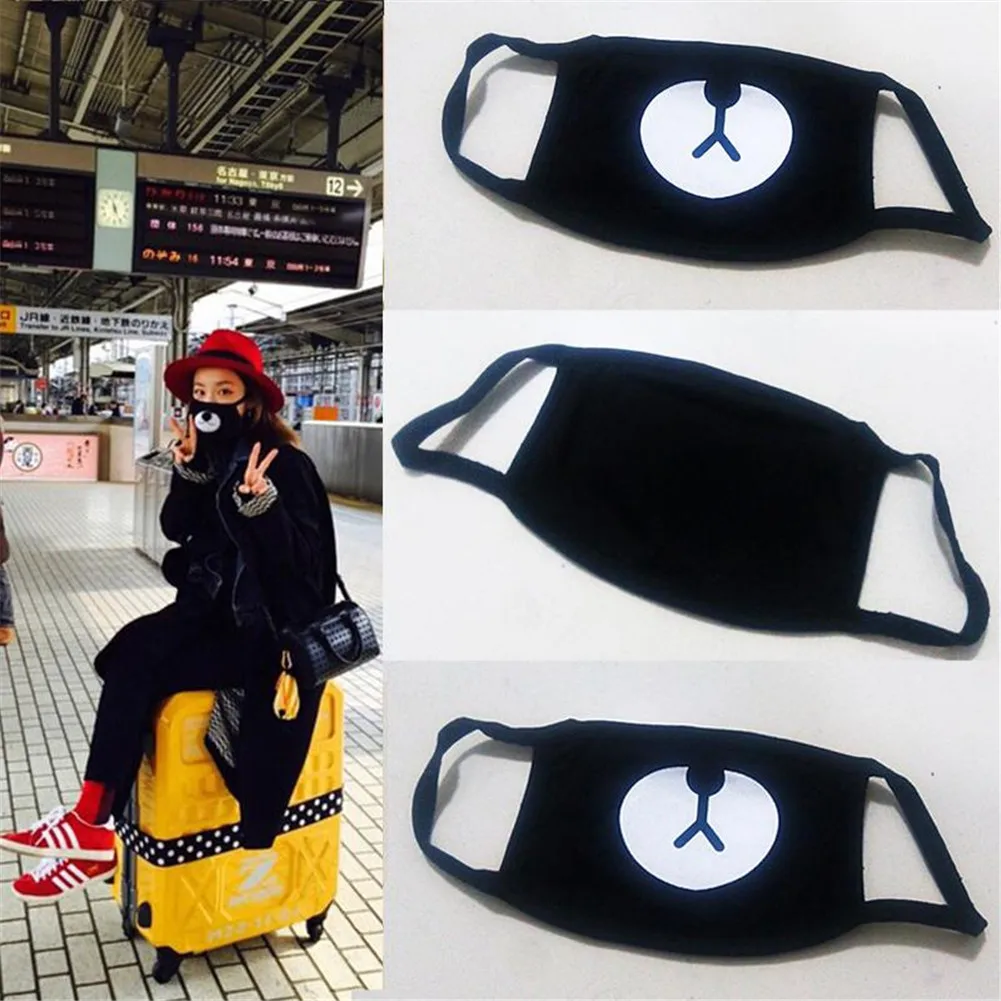 10pcs Unisex Cute Bear Printed Mouth Mask Fashion Black Face Mask Cartoon Driving Reusable Washable Masks Cover Windproof
10pcs Unisex Cute Bear Printed Mouth Mask Fashion Black Face Mask Cartoon Driving Reusable Washable Masks Cover Windproof