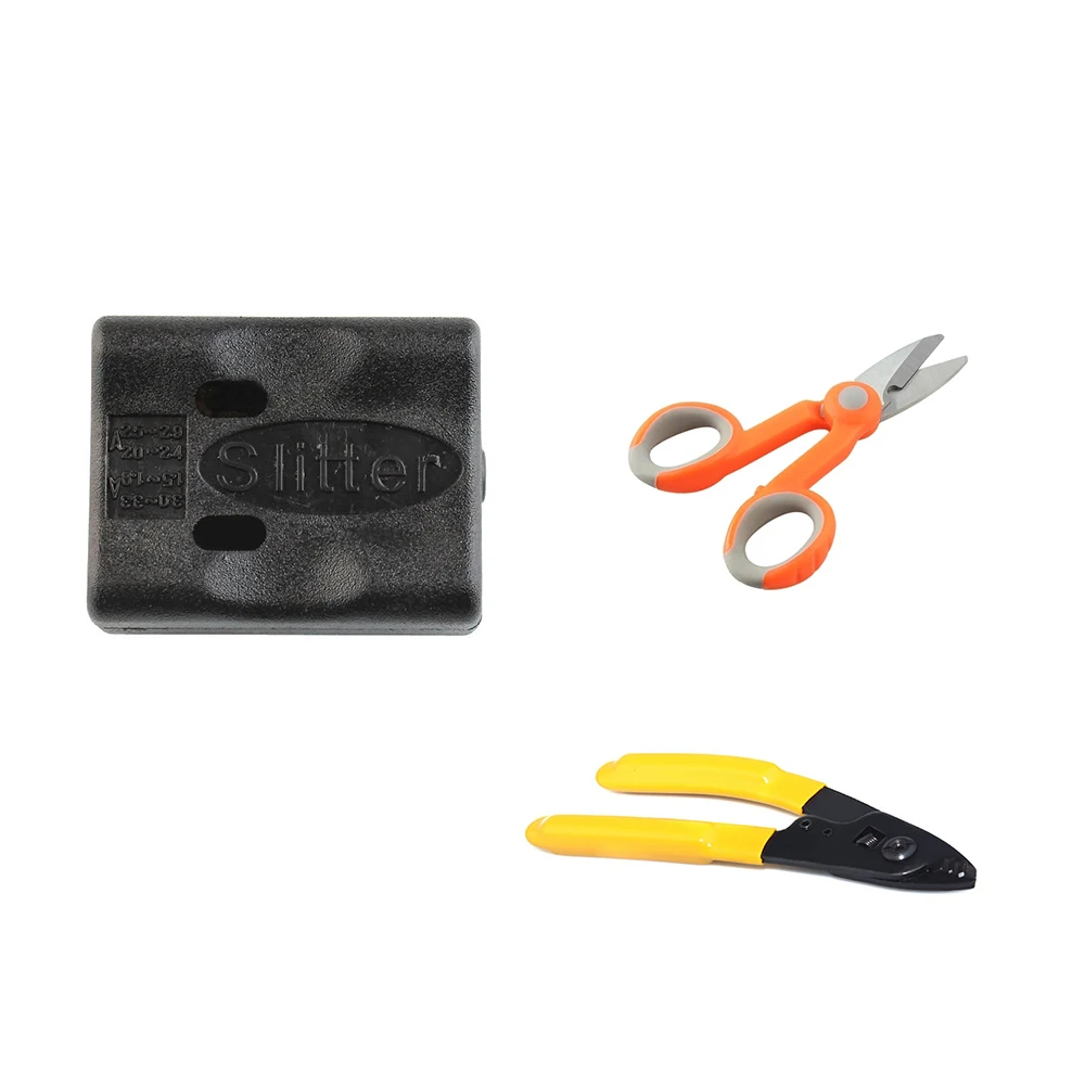 3 In 1 FTTH Fiber Optic Tool Kit with jacket slitter +Kevlar scissors+ miller CFS-3 three hole stripper
3 In 1 FTTH Fiber Optic Tool Kit with jacket slitter +Kevlar scissors+ miller CFS-3 three hole stripper