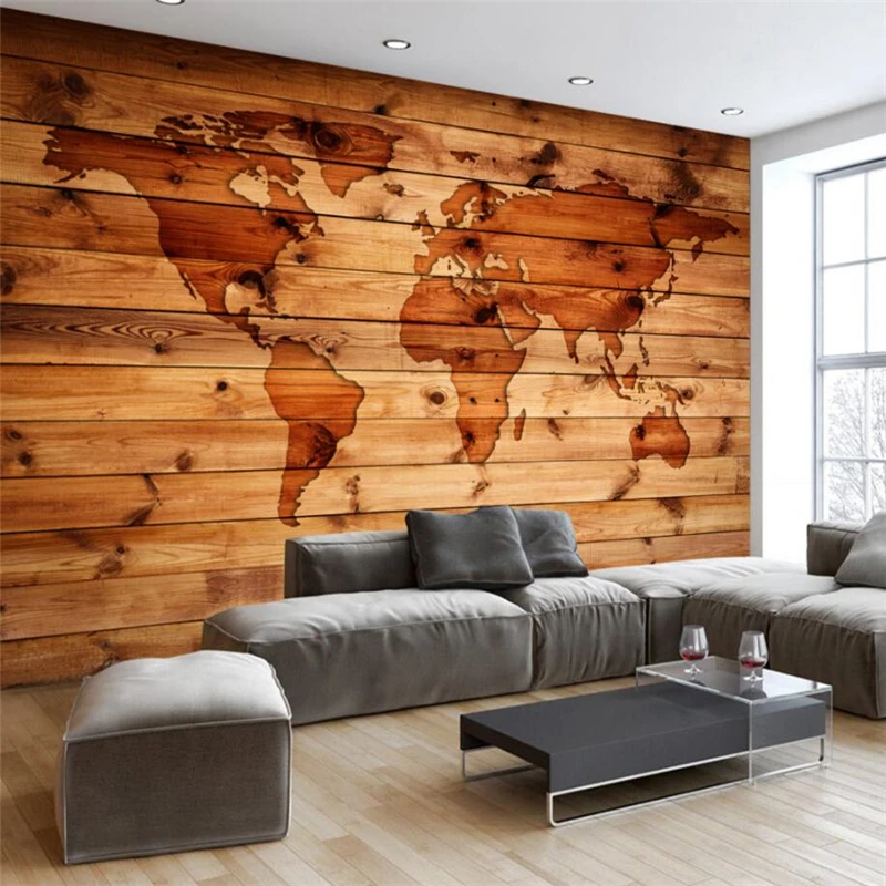 beibehang Custom 3d Wallpaper Continental Retro Vintage World Map Wood Grain Bar Coffee Shop Mural Wall Background
beibehang Custom 3d Wallpaper Continental Retro Vintage World Map Wood Grain Bar Coffee Shop Mural Wall Background