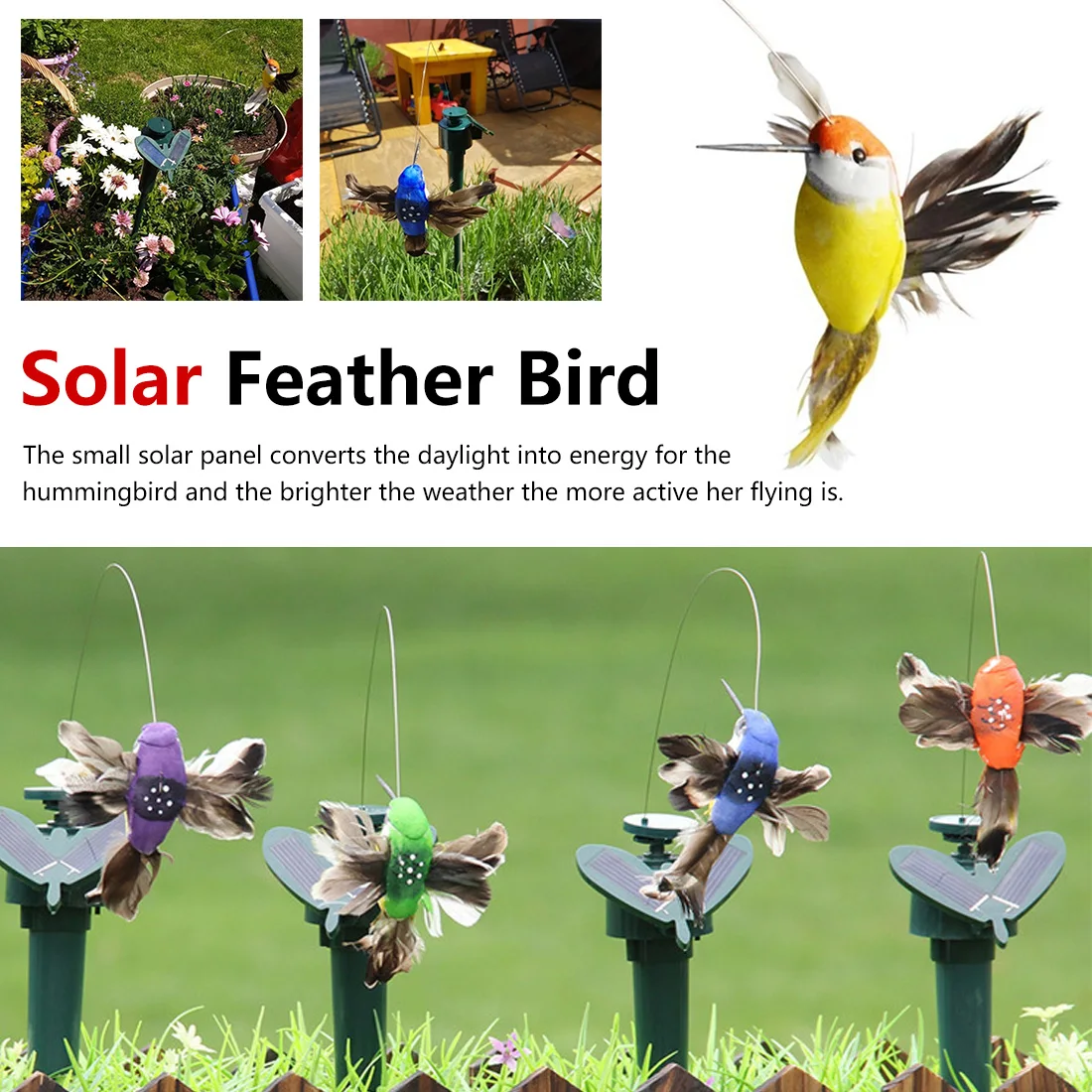 Home Garden Easter Decoration Solar Power Dancing Flying Fluttering Butterflies Colorful Vibration Hummingbird
Home Garden Easter Decoration Solar Power Dancing Flying Fluttering Butterflies Colorful Vibration Hummingbird