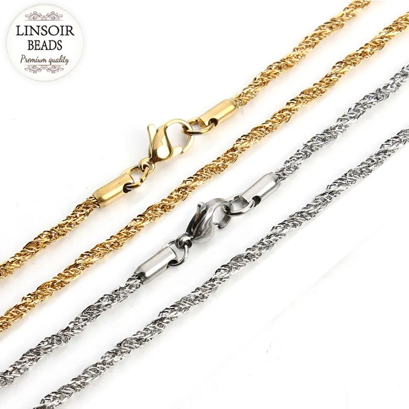 2strand/lot Stainless Steel Cuban Link Chain Necklace With Lobster Clasp Gold/Rhodium Round Chain Necklace For Men Women F3756
2strand/lot Stainless Steel Cuban Link Chain Necklace With Lobster Clasp Gold/Rhodium Round Chain Necklace For Men Women F3756