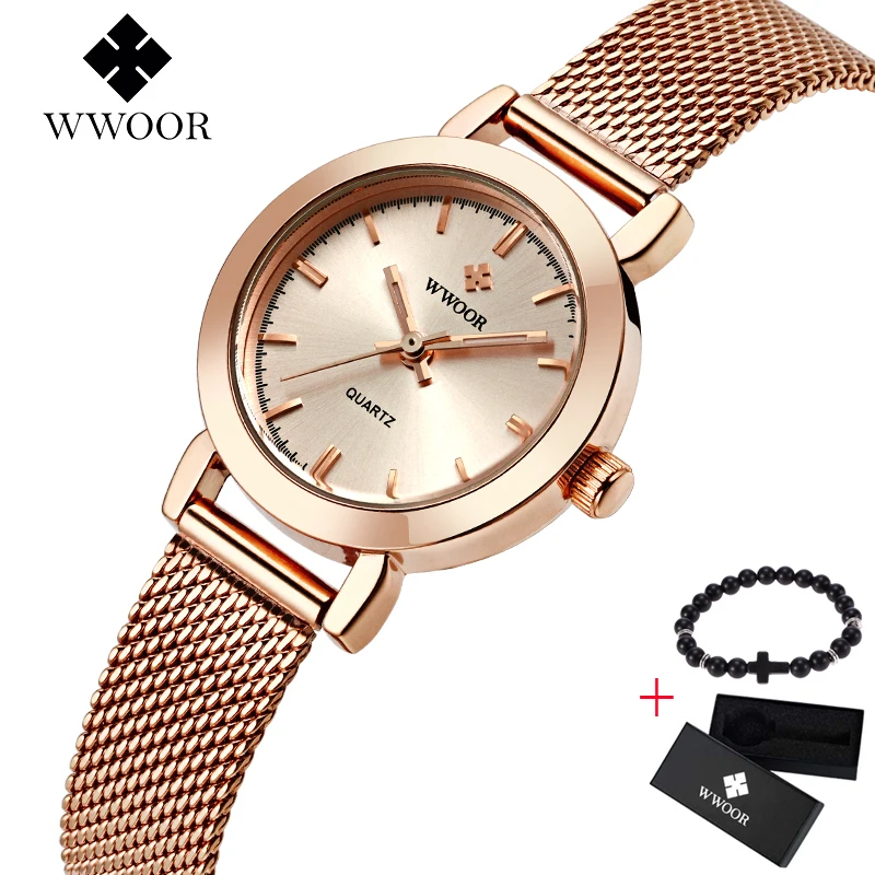 WWOOR Women Watches Luxury Brand Ladies Quartz Watch Stainless Steel Mesh Band Casual Free Bracelet gift box Wristwatch reloj
WWOOR Women Watches Luxury Brand Ladies Quartz Watch Stainless Steel Mesh Band Casual Free Bracelet gift box Wristwatch reloj