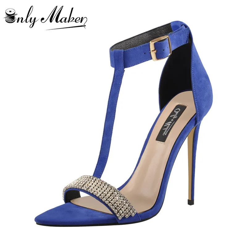 Onlymaker Women's 12CM open Toe T-tied Diamond High Heel Stiletto Pumps for Summer blue plus size Summer heels
Onlymaker Women's 12CM open Toe T-tied Diamond High Heel Stiletto Pumps for Summer blue plus size Summer heels