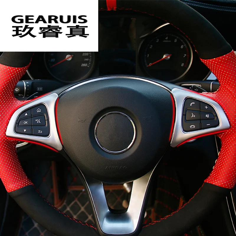 Car Styling For Mercedes Benz A GLA CLA Class W176 X156 C117 steering wheel buttons sticker Cover Trim Interior Auto Accessories
Car Styling For Mercedes Benz A GLA CLA Class W176 X156 C117 steering wheel buttons sticker Cover Trim Interior Auto Accessories