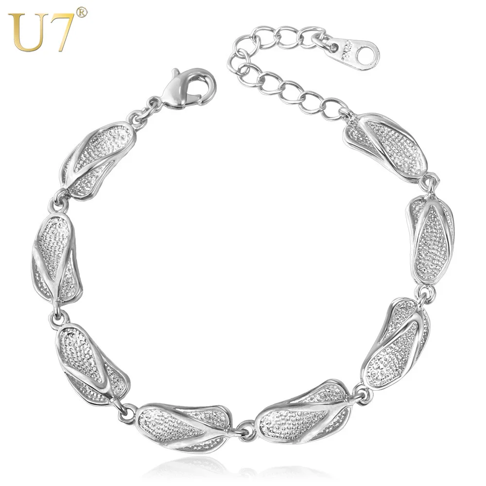 U7 Cute Sandals Charm Bracelets For Women Fashion Jewelry Wholesale Bracelets Bangles Summer Style H694
U7 Cute Sandals Charm Bracelets For Women Fashion Jewelry Wholesale Bracelets Bangles Summer Style H694