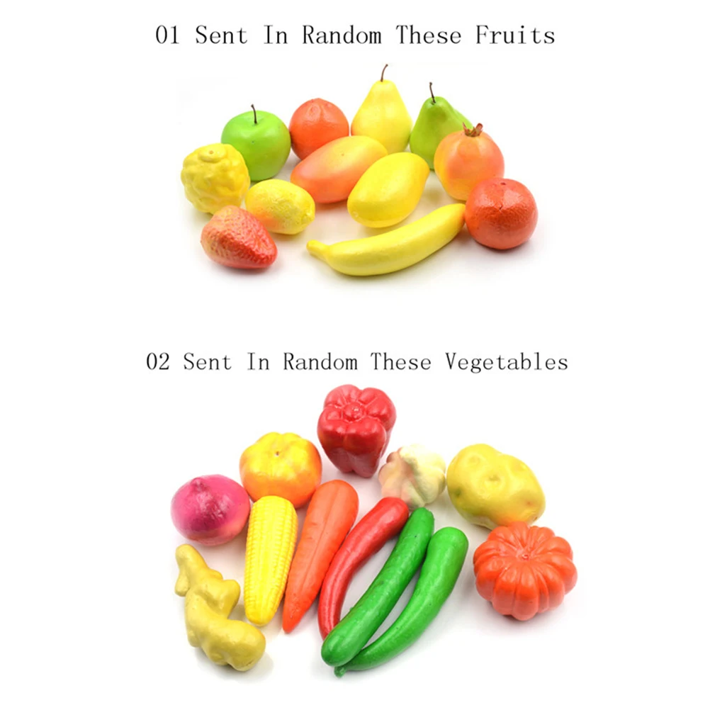 Lifelike Artificial Kitchen Plastic Fruit Vegetable Pretend Play Toys Home Decor Children Kids Educational Toys 12Pc/set
Lifelike Artificial Kitchen Plastic Fruit Vegetable Pretend Play Toys Home Decor Children Kids Educational Toys 12Pc/set