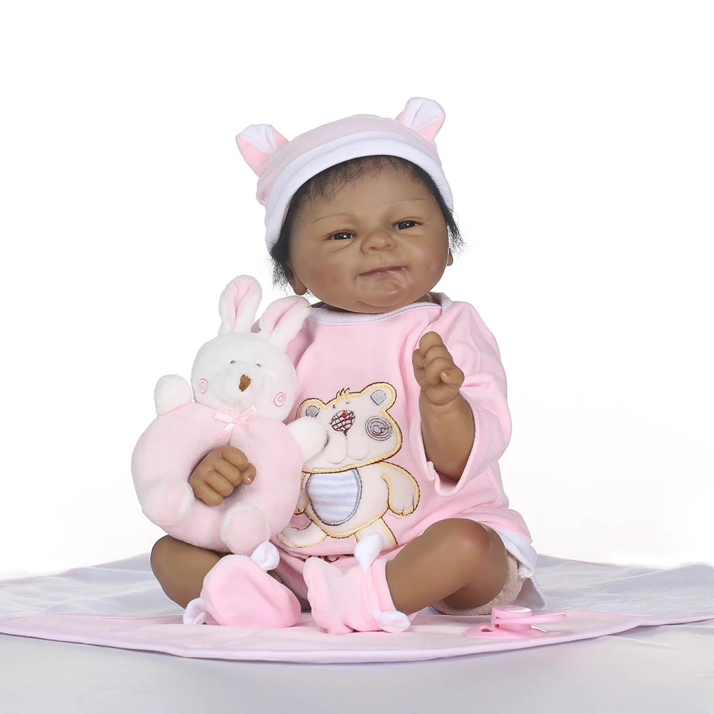 American Reborn Black Doll Handmade 40cm Silicone Vinyl Baby Soft Lifelike Newborn bebe reborn Doll Toy Girl Christmas Gift
American Reborn Black Doll Handmade 40cm Silicone Vinyl Baby Soft Lifelike Newborn bebe reborn Doll Toy Girl Christmas Gift