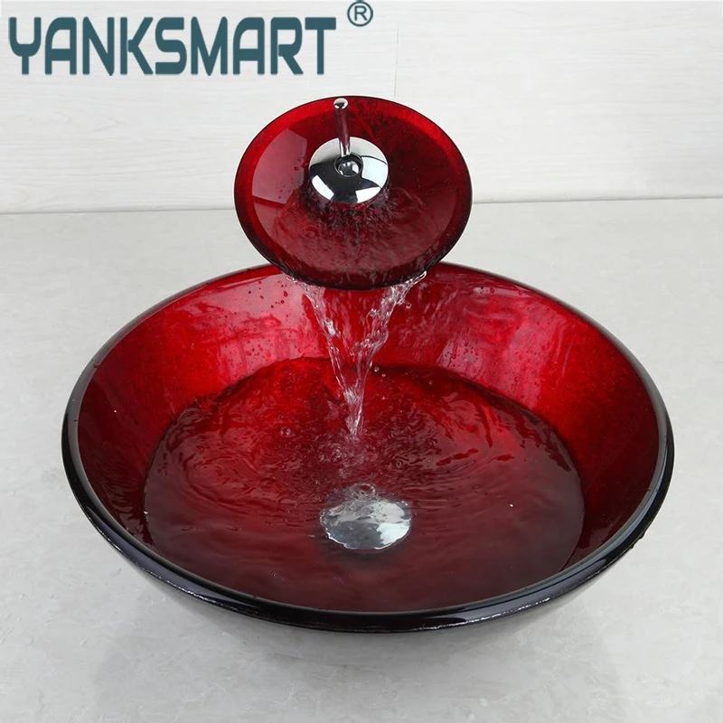 YANKSMART Hand Painting Finish Basin Sink Artistic Style Vessel Vanity With Brass Waterfall Faucet Basin Mixer Tap Combo Kit
YANKSMART Hand Painting Finish Basin Sink Artistic Style Vessel Vanity With Brass Waterfall Faucet Basin Mixer Tap Combo Kit