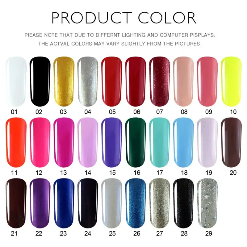 Zation 29 Colors Nail Art UV Gel Painting Lacquer Polish Enamel Semi Permanent Varnish Primer Manicure Design | Красота и здоровье
