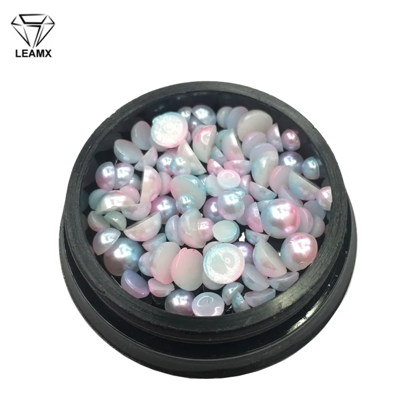 LEAMX 3MM/4MM/5MM Mix Size/Box ABS Imitation Pearls Half Round Flatback Beads Nail Art DIY Decoration Makeup Tools 3D Beads L417
LEAMX 3MM/4MM/5MM Mix Size/Box ABS Imitation Pearls Half Round Flatback Beads Nail Art DIY Decoration Makeup Tools 3D Beads L417