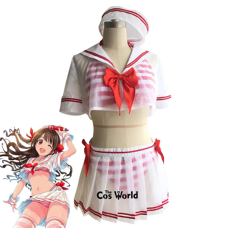 Shimamura Uzuki Sailor Suit Bikini Swimwear Bathing Suit Tops Dress Anime Cosplay Costumes
Shimamura Uzuki Sailor Suit Bikini Swimwear Bathing Suit Tops Dress Anime Cosplay Costumes