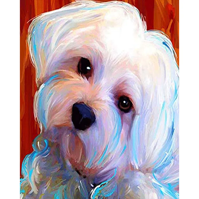 White puppy lovely cute Animal DIY Digital Painting By Numbers Modern Wall Art Canvas Painting Unique Gift Home Decor 40x50cm
White puppy lovely cute Animal DIY Digital Painting By Numbers Modern Wall Art Canvas Painting Unique Gift Home Decor 40x50cm