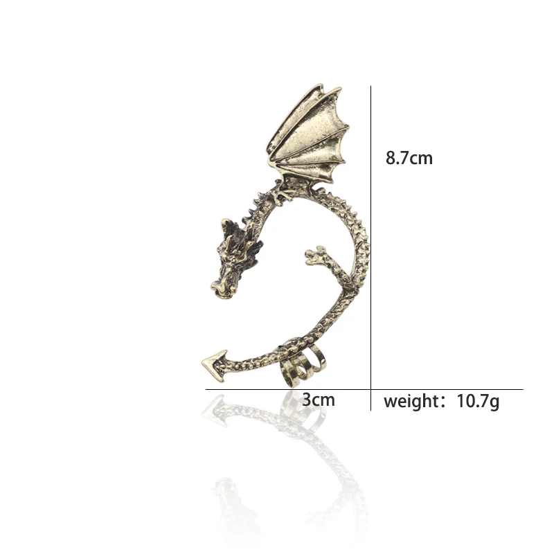 1Pcs Vintage Punk Dragon Ear Cuff Earrings Personality Gothic Chinese Dragon Earrings For Women Non Pierced Ear Clip Jewelry
1Pcs Vintage Punk Dragon Ear Cuff Earrings Personality Gothic Chinese Dragon Earrings For Women Non Pierced Ear Clip Jewelry