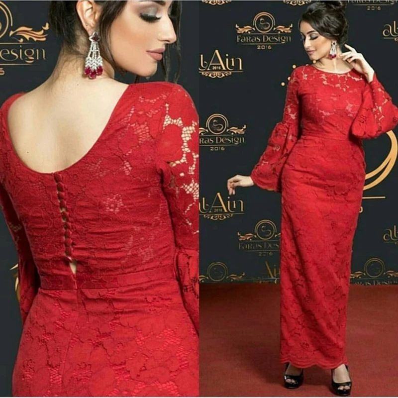 New Arrival Red Lace muslim evening dress Long sleeve evening dresses Formal dress party sukienki wieczorowe
New Arrival Red Lace muslim evening dress Long sleeve evening dresses Formal dress party sukienki wieczorowe