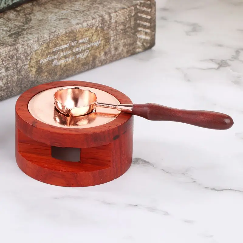 Creative Wax Seal Candle Beads Sticks Heater Oven Cooker Fusion Glue Pot Melting Furnace Stove Tool | Канцтовары для офиса и