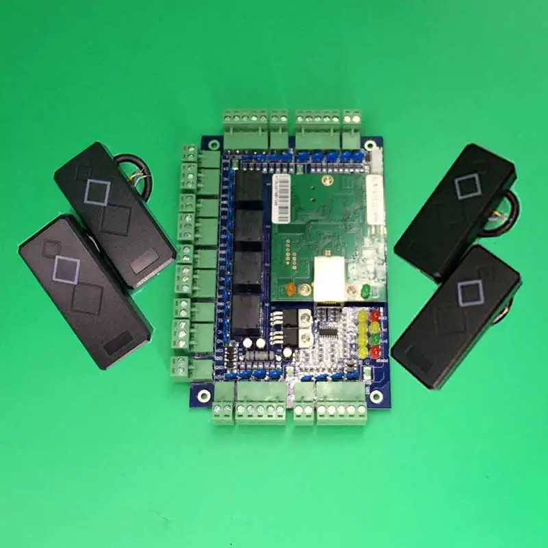 Wiegand Four Door Access Control Board Panel for TCP/IP Security System with 4 pcs Rfid 125Khz reader
Wiegand Four Door Access Control Board Panel for TCP/IP Security System with 4 pcs Rfid 125Khz reader