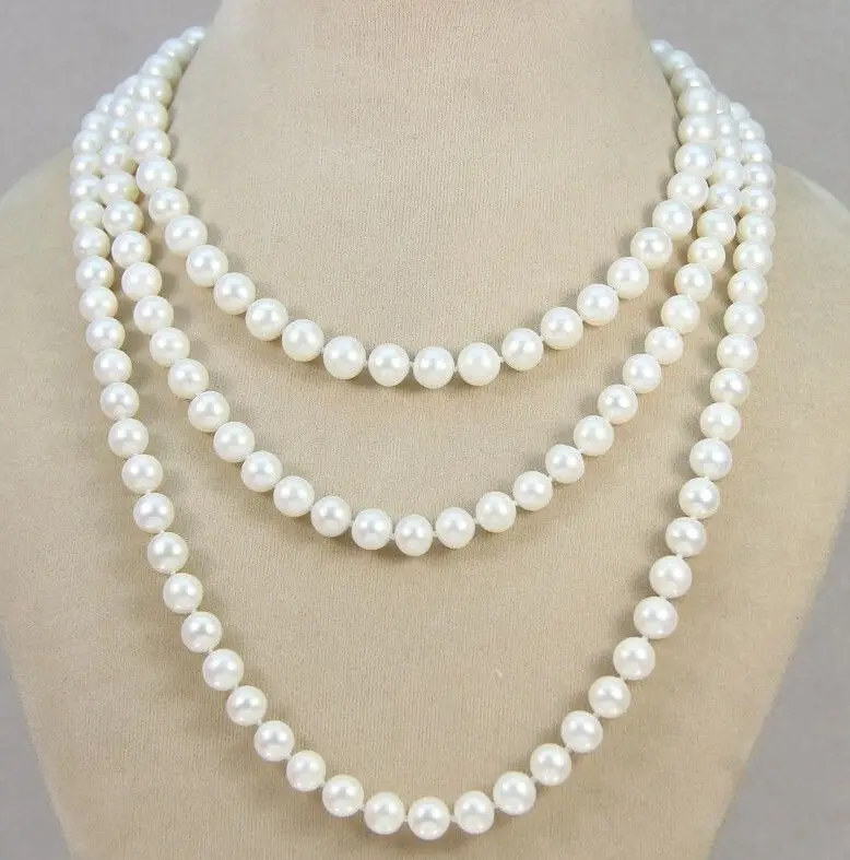 Hot New AA 8-9mm white Natural freshwater pearl necklace 50inch>Selling jewerly free shipping
Hot New AA 8-9mm white Natural freshwater pearl necklace 50inch>Selling jewerly free shipping