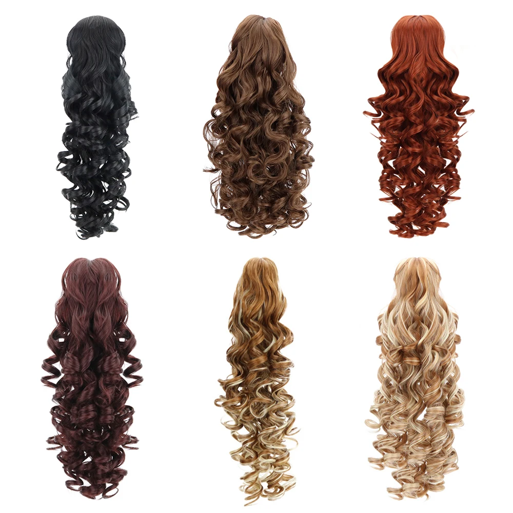 18"Synthetic drawstring ponytail Claw Clip In Hair Extensions Brown Hairpiece Natural Wavy Clip In Hair Extensions Ponytail Wig
18"Synthetic drawstring ponytail Claw Clip In Hair Extensions Brown Hairpiece Natural Wavy Clip In Hair Extensions Ponytail Wig