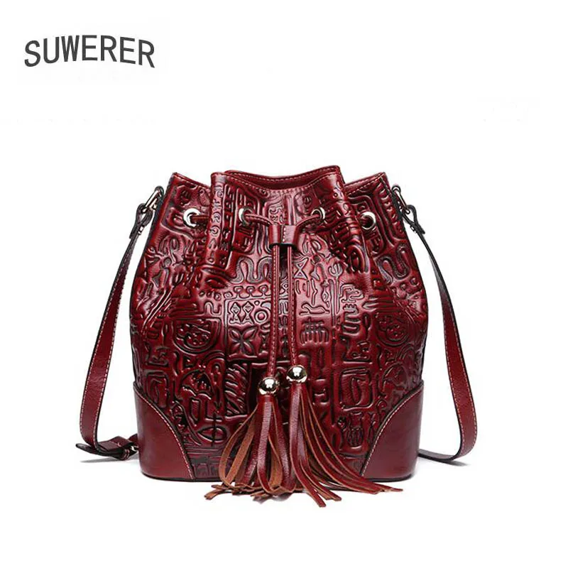 SUWERER 2020 New Genuine Leather women bag quality luxury real Cowhide famous brand fashion Embossing crossbody bags for women
SUWERER 2020 New Genuine Leather women bag quality luxury real Cowhide famous brand fashion Embossing crossbody bags for women