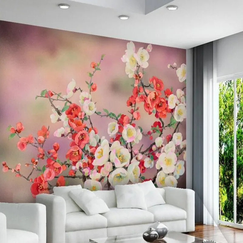 beibehang Large custom wallpaper beautiful romantic pink white blooming cherry blossom flower oil painting background
beibehang Large custom wallpaper beautiful romantic pink white blooming cherry blossom flower oil painting background