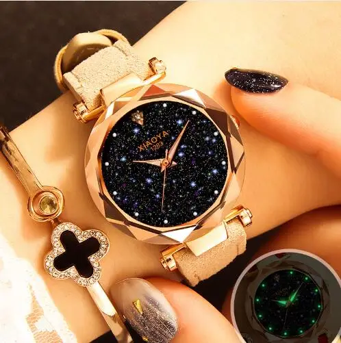 New Women's Watch 2019 Fashion Luxury Sky starry sky Ladies Watch Colorful Leather Wrist Watch for Women Designer simple alarm
New Women's Watch 2019 Fashion Luxury Sky starry sky Ladies Watch Colorful Leather Wrist Watch for Women Designer simple alarm