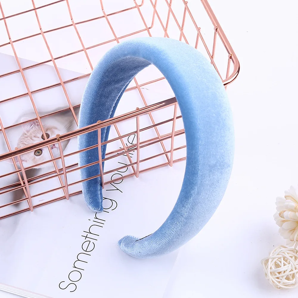 Fashion Thick Velvet Headbands Women Wide Head Band Headwear Elasticity Hairbands Elegant Girl Hair Accessories Vintage Headband | Украшения