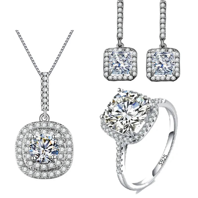 Square Vintage Bridal Earring And Necklace Sets AAA Cubic Zirconia Wedding Jewelry Sets White Gold Color Parure Bijoux ASM005
Square Vintage Bridal Earring And Necklace Sets AAA Cubic Zirconia Wedding Jewelry Sets White Gold Color Parure Bijoux ASM005