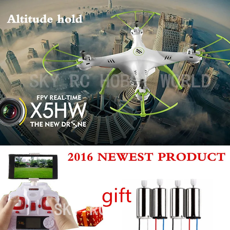 Original SYMA X5HW 4CH 2.4CH Rc Quadcopter Drone Helicopter Wifi Camera Transmission With Altitude High Hold Function
Original SYMA X5HW 4CH 2.4CH Rc Quadcopter Drone Helicopter Wifi Camera Transmission With Altitude High Hold Function