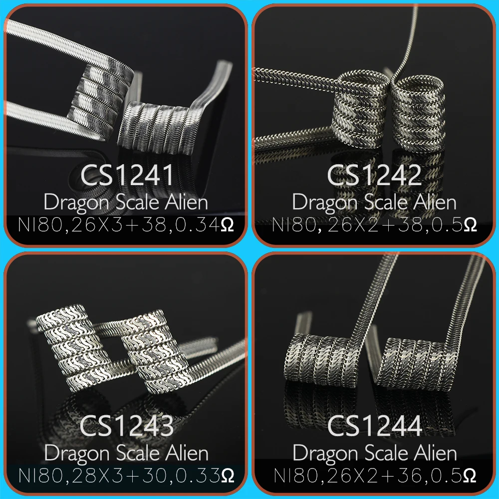 2 шт. оригинальный VAPJOY Дракон весы Alien Coil Ni80 нагревательный провод преднамотанные