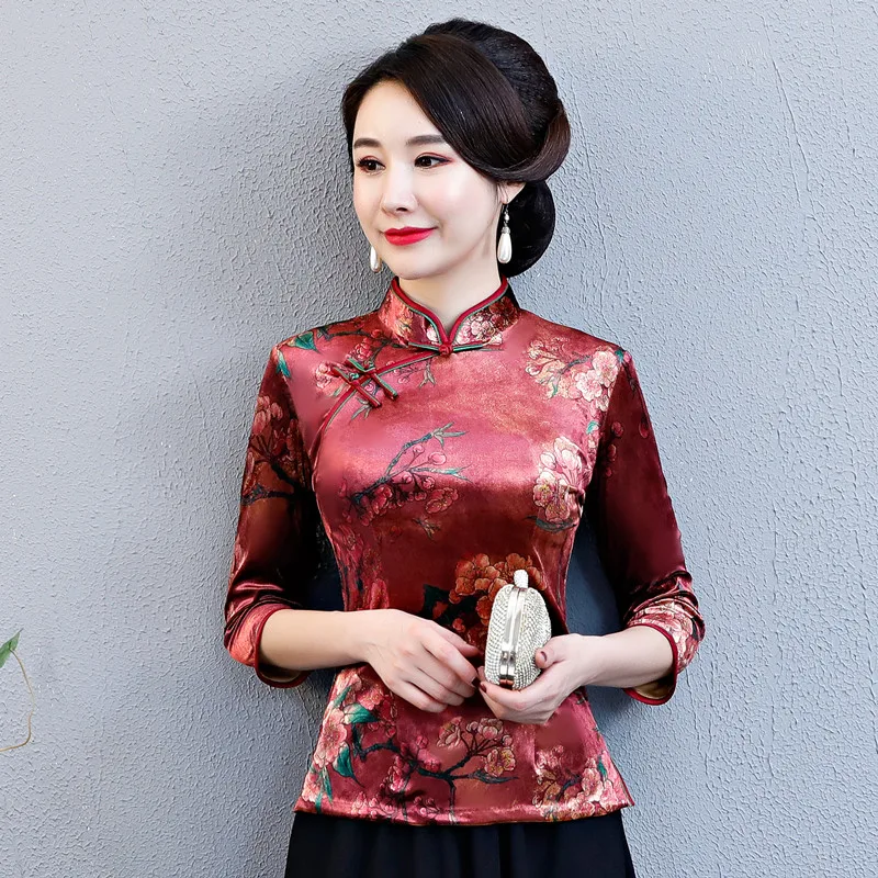 2019 Summer Shirt Vintage Chinese style Womens Mandarin Collar Blouse Lady Clothing cheongsam Short Qipao Dress Plus Size S-4XL
2019 Summer Shirt Vintage Chinese style Womens Mandarin Collar Blouse Lady Clothing cheongsam Short Qipao Dress Plus Size S-4XL