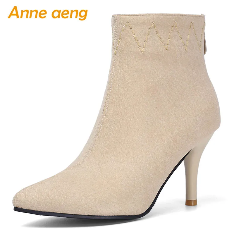 2019 New Winter Women Ankle Boots High Thin Heels Pointed Toe Zipper Sexy Ladies Women Shoes Beige Warm Boots Plus Size 33-46
2019 New Winter Women Ankle Boots High Thin Heels Pointed Toe Zipper Sexy Ladies Women Shoes Beige Warm Boots Plus Size 33-46