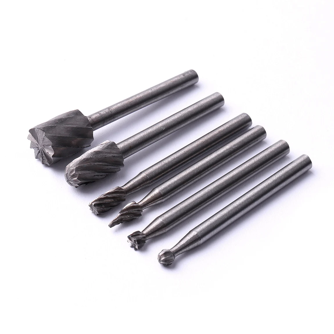 6 шт. 1/8 "HSS Фрезерные фрезы Dremel Burr вращающийся инструмент для резьбы по дереву, камню, нефриту
6 шт. 1/8 "HSS Фрезерные фрезы Dremel Burr вращающийся инструмент для резьбы по дереву, камню, нефриту