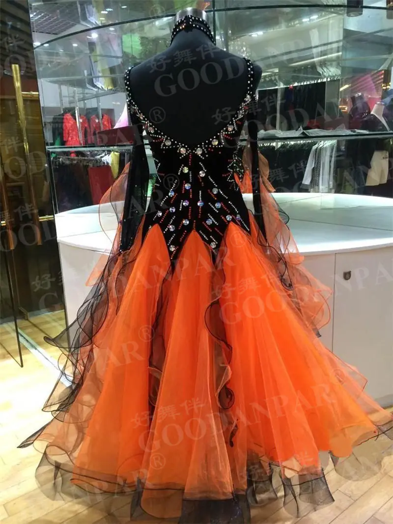 GOODANPAR New Backless Black Lure Ballroom Dance Dress Women Girls With Bodysuit Bra Cups Ribbon Waltz Competition Dance Wear
GOODANPAR New Backless Black Lure Ballroom Dance Dress Women Girls With Bodysuit Bra Cups Ribbon Waltz Competition Dance Wear