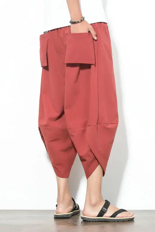 M-5XL!!Chinese style summer loose capris plus size male loose harem pants wide leg pants 7
M-5XL!!Chinese style summer loose capris plus size male loose harem pants wide leg pants 7