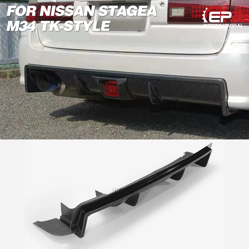 Для Nissan Stagea M34 TK Style FRP стекловолокно задний бампер диффузор без света тюнинг