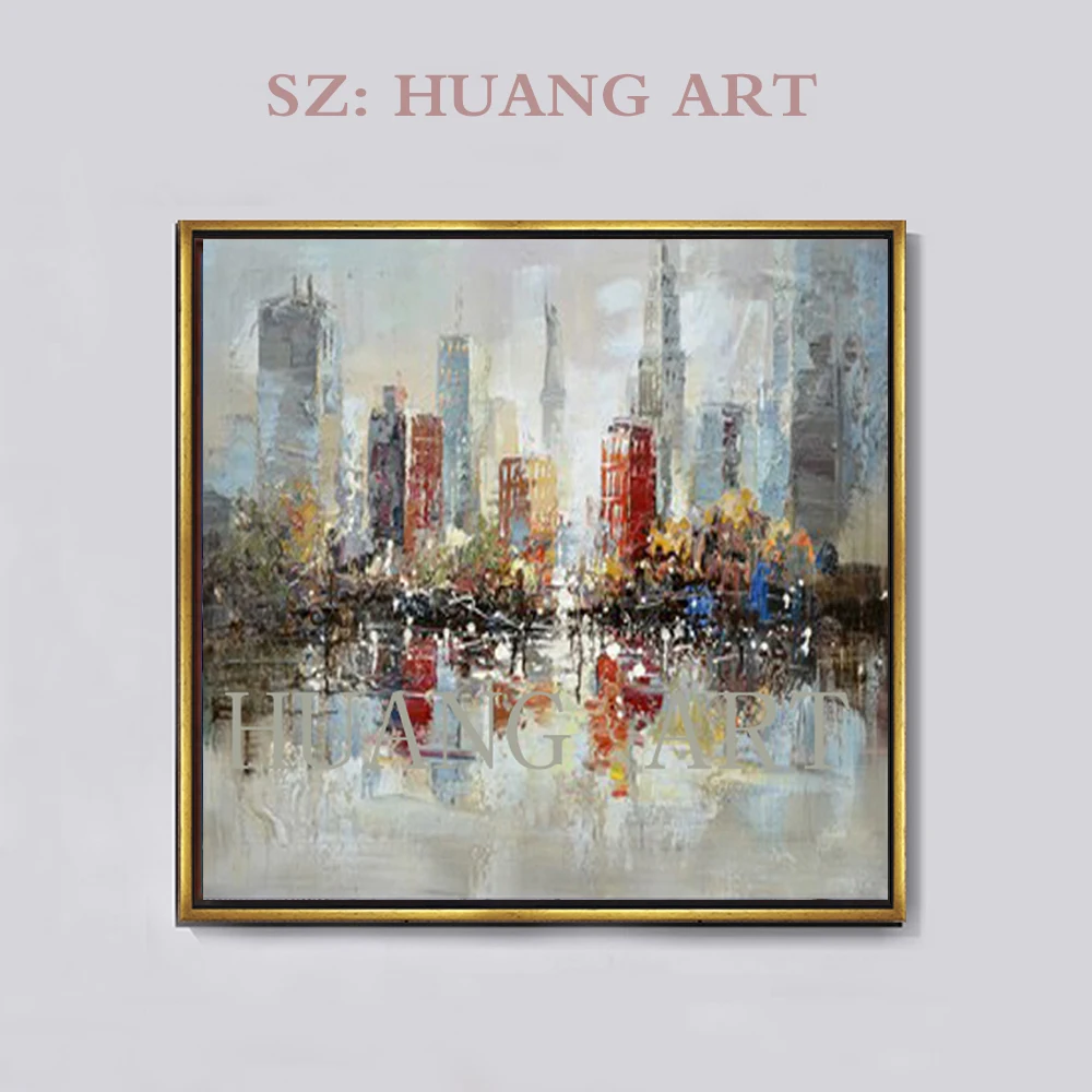 Abstract building paintings for wall art 100% handmade knife canvas oil painting for decoration color New York city paintings
Abstract building paintings for wall art 100% handmade knife canvas oil painting for decoration color New York city paintings