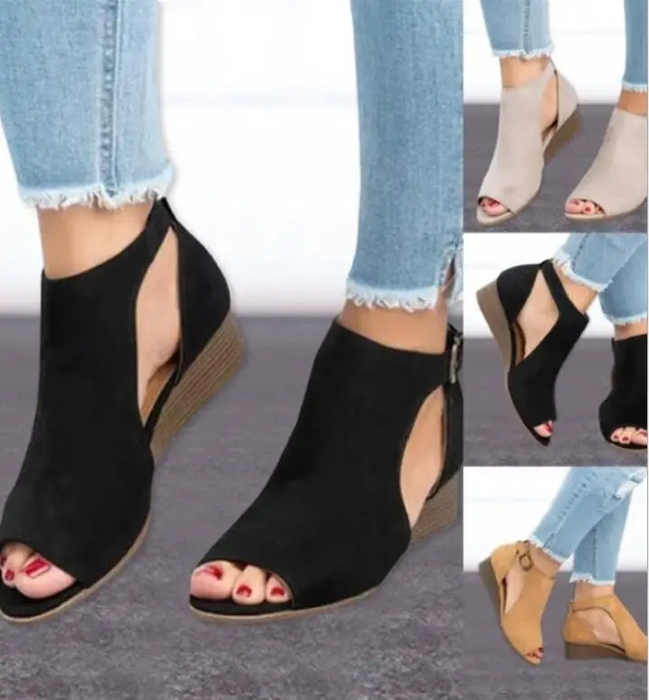 2019 Women's fashion Spring Summer pure color leisure Sandals flat heal hasp Sandals
2019 Women's fashion Spring Summer pure color leisure Sandals flat heal hasp Sandals