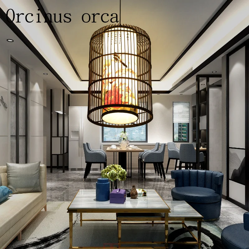 The new Chinese bamboo cage chandelier dining room restaurant aisle southeast bamboo painted Chandelier free shipping
The new Chinese bamboo cage chandelier dining room restaurant aisle southeast bamboo painted Chandelier free shipping