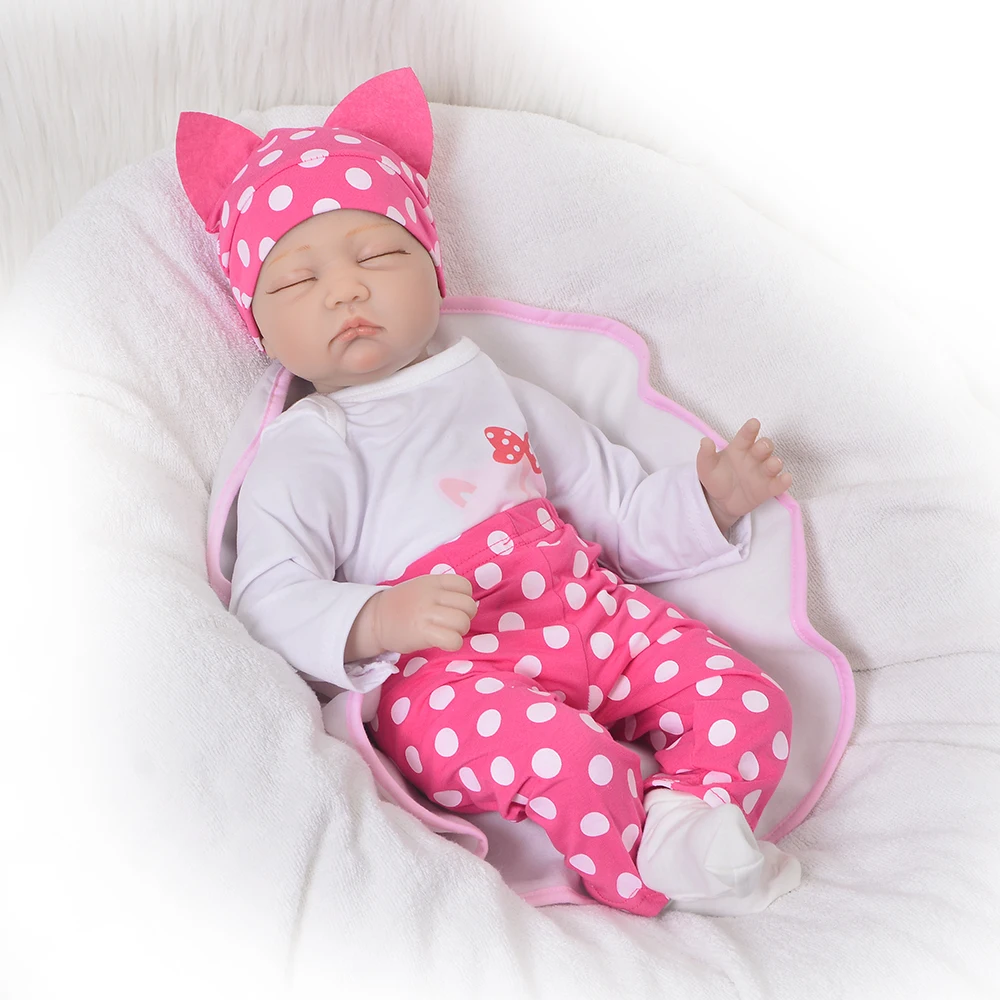 Fashion KEUIMI 22 Inch Soft Silicone Reborn Baby Dolls 55 cm Realistic Sleeping New Born Baby Doll For Girl Birthday Gifts
Fashion KEUIMI 22 Inch Soft Silicone Reborn Baby Dolls 55 cm Realistic Sleeping New Born Baby Doll For Girl Birthday Gifts