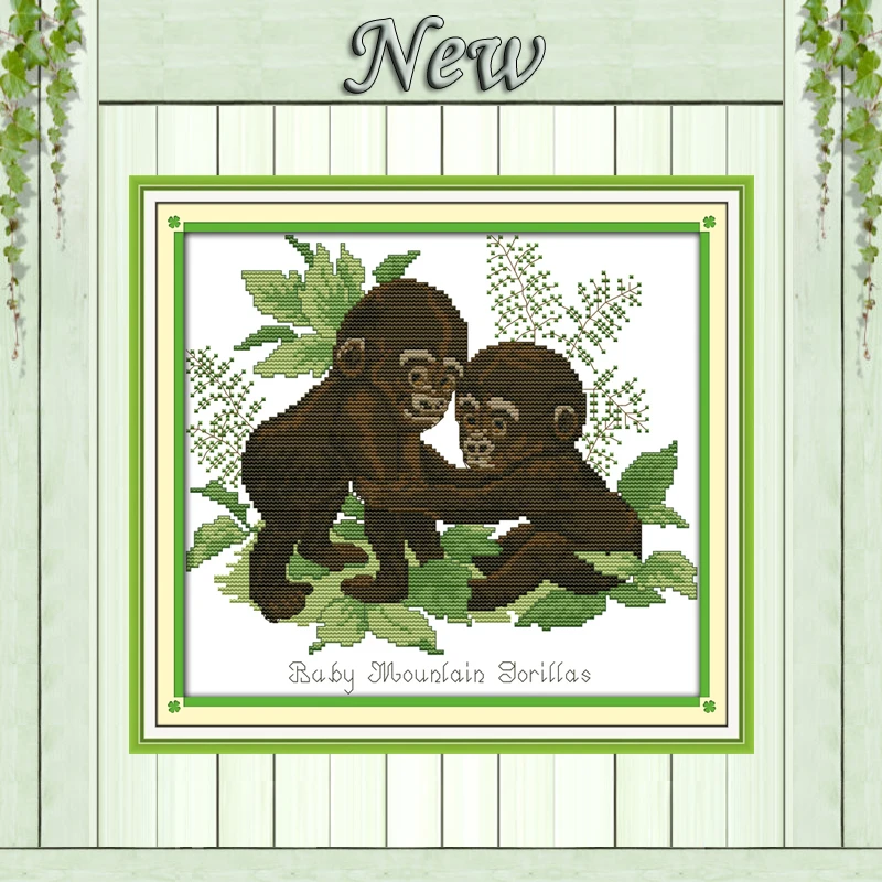 Набор для вышивки крестиком Babie Gorillas, набор для домашнего декора с животными, рассчитан на печать на холсте DMC 11CT 14CT
Набор для вышивки крестиком Babie Gorillas, набор для домашнего декора с животными, рассчитан на печать на холсте DMC 11CT 14CT